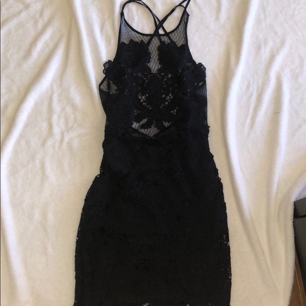 Black lace dress